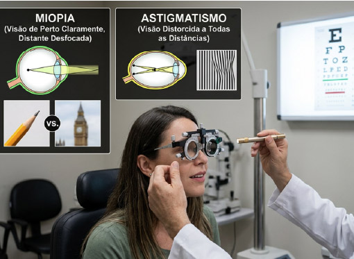 Leia mais sobre o artigo Diferença de miopia e astigmatismo: entenda de forma simples